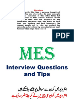 MES Interview GUIDE by Pakmcqs Official