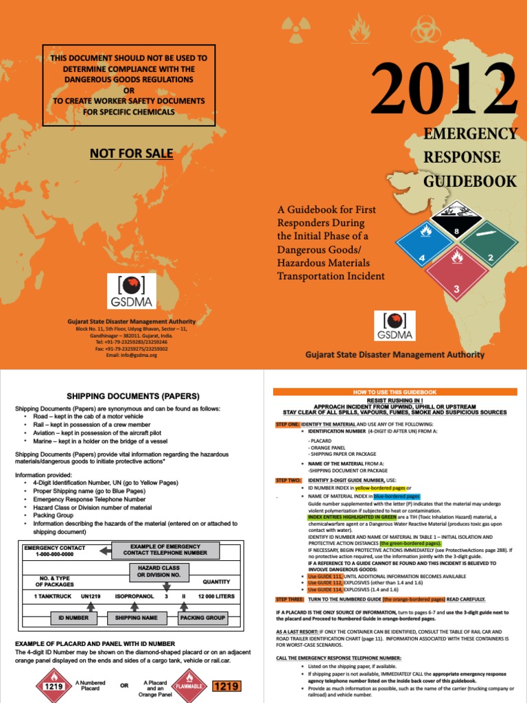 Emergency Response Guidebook PDF Dangerous Goods Pipeline Transport