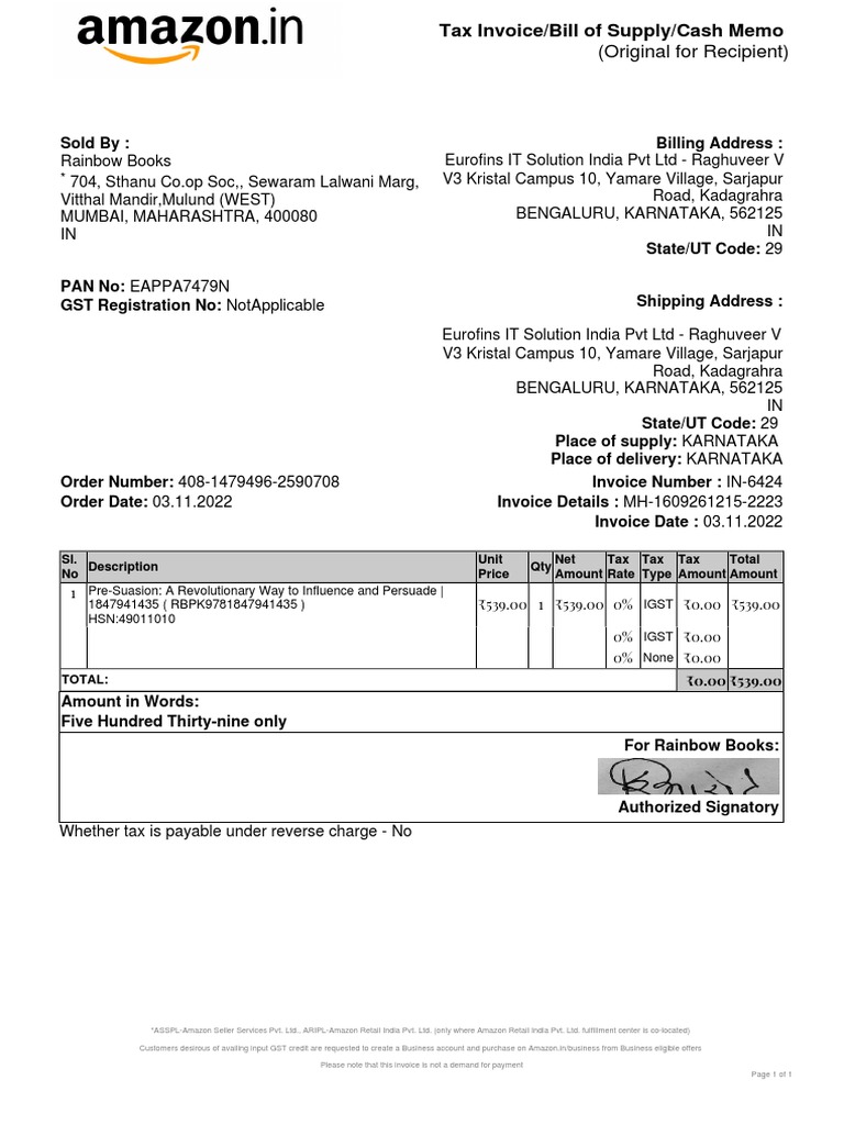 Amazon Invoice Books 4 | PDF | Invoice | Government Finances