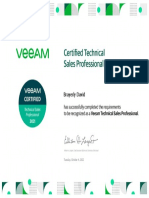 Veeam Technical Sales Professional (VMTSP) 2021 - Brayerly David