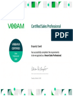 Veeam Sales Professional (VMSP) 2021 - Brayerly David