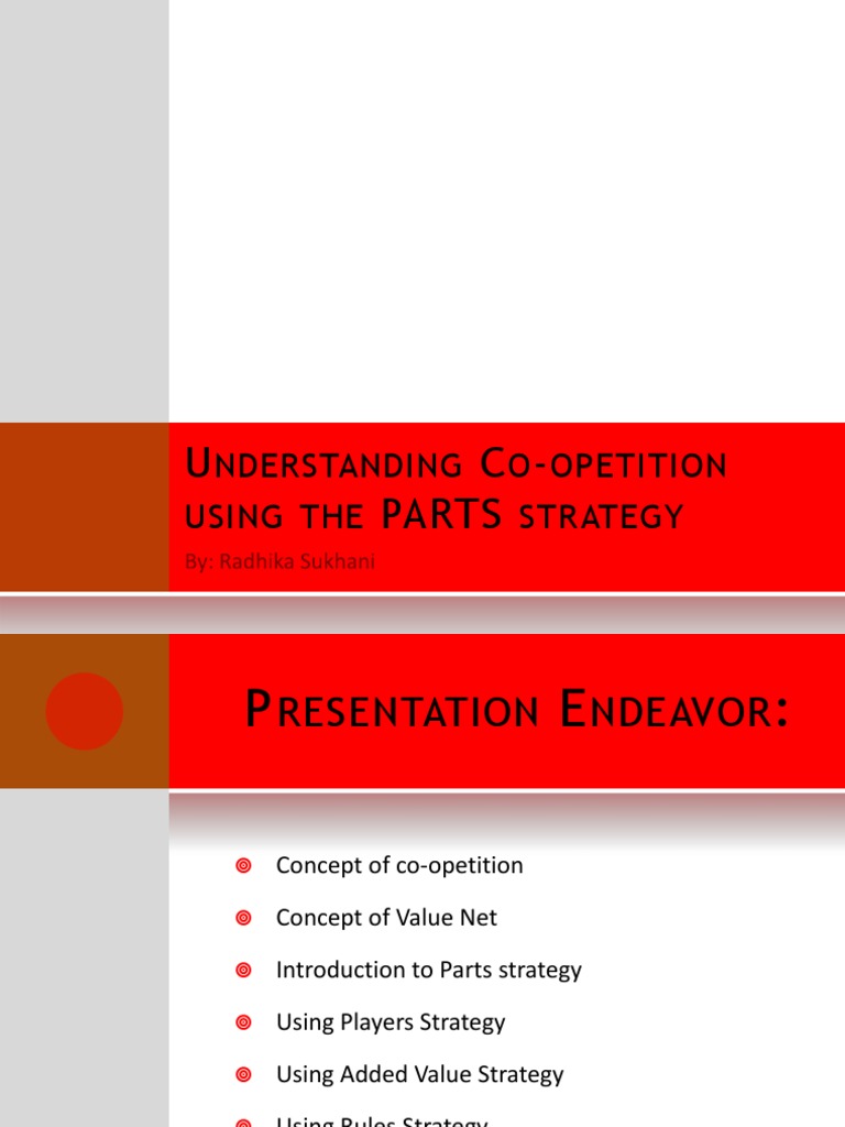 Co-Opetition and the PARTS Strategy | PDF | Competition | Monopoly
