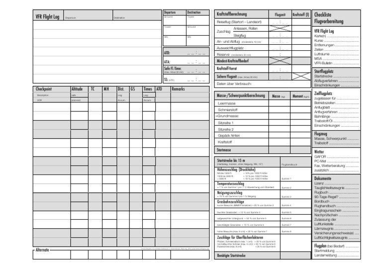 VFR Flight Log | PDF
