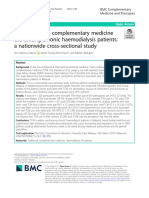 Traditional and Complementary Medicine Use Among Chronic Haemodialysis Patients: A Nationwide Cross-Sectional Study