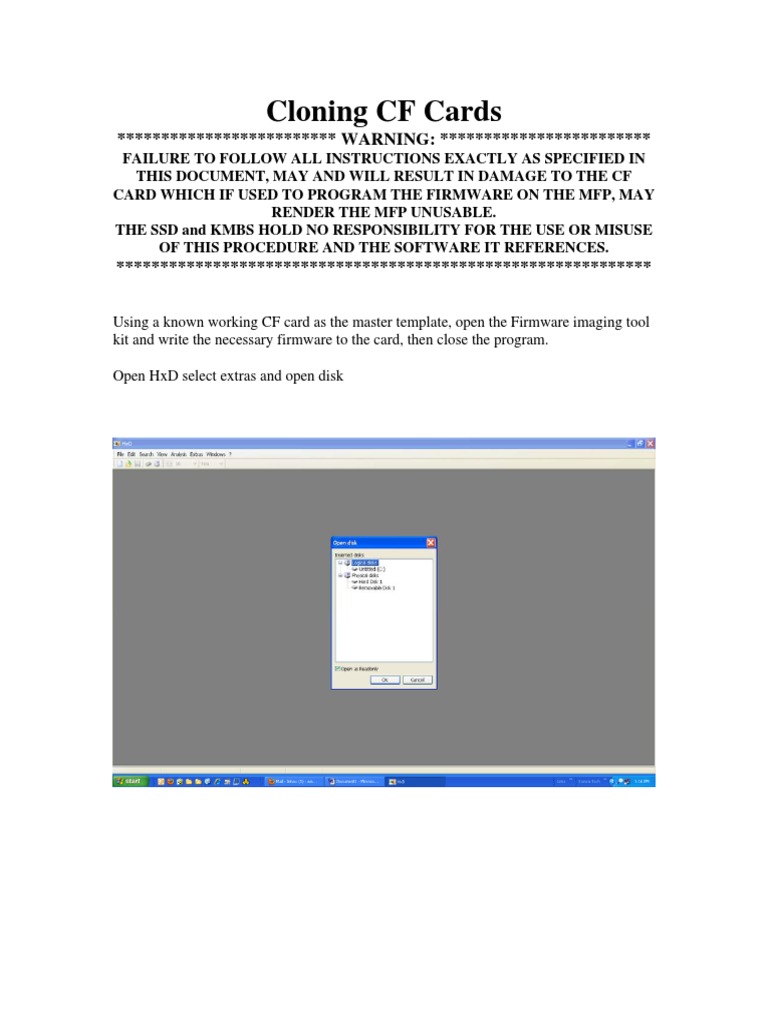Cloning CF Cards PDF