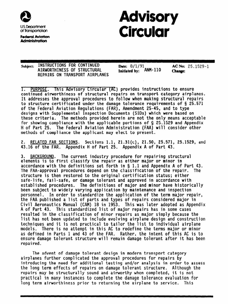 Advisory Circular U.S. Department of Transportation Federal Avlatlon