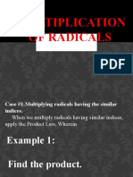 R Multiplication of Radicals