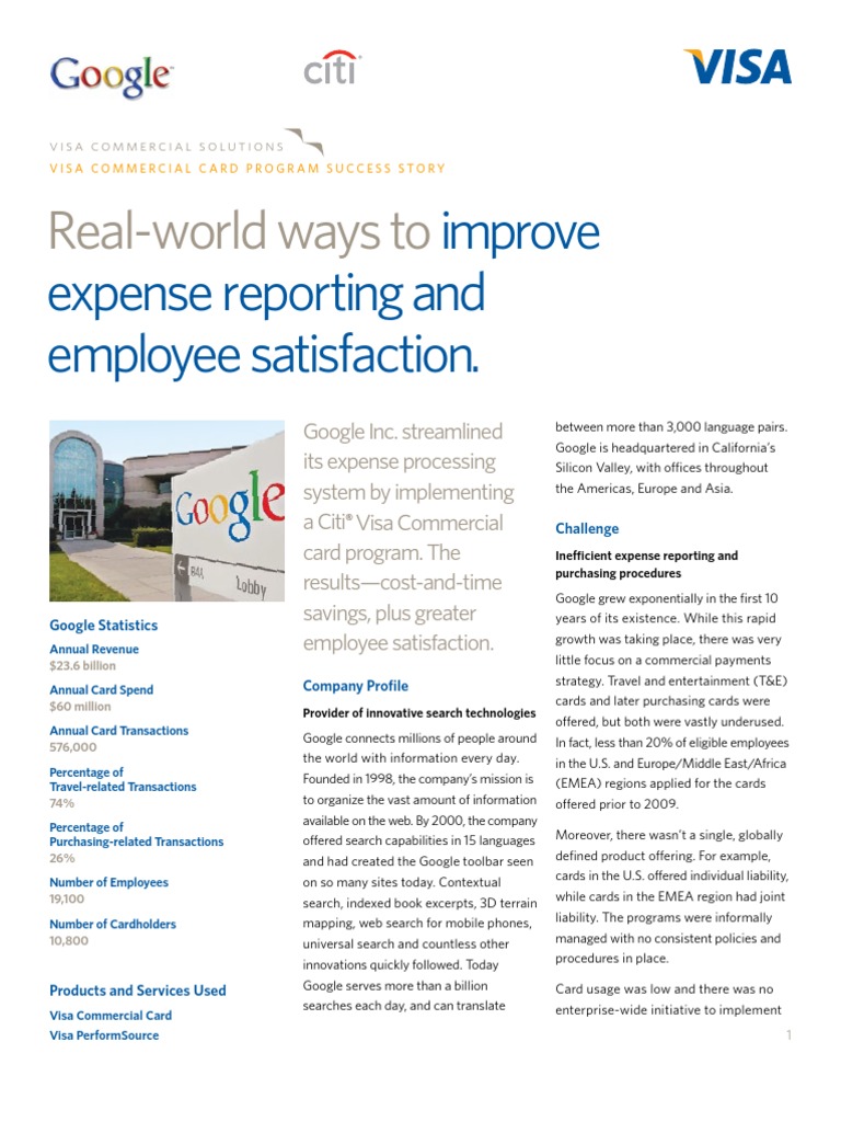 Case Study Google Pdf Visa Inc Citigroup