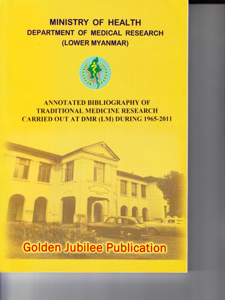 Annotated Bibliography of Traditional Medicine Research Carried Out at