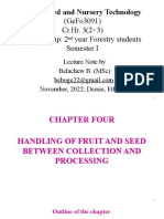 CH 4 Handling of Fruits & Seed Between Collection & Processing