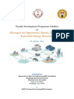 Faculty Development Programme on Microgrid Opportunity: EVs & Renewable Resources