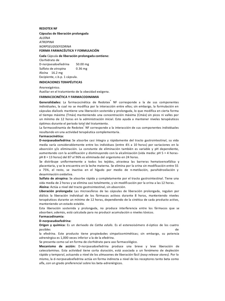 Redotex NF PDF Tratamientos médicos Farmacología
