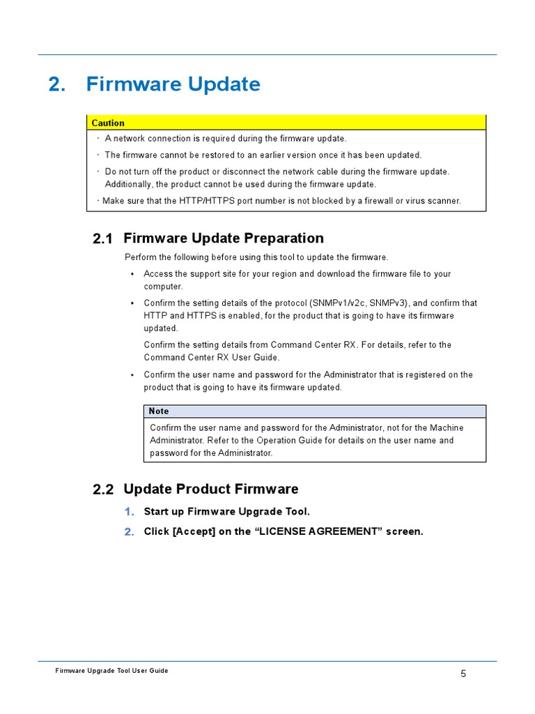 Command Center RX Firmware Upgrade Guide | PDF