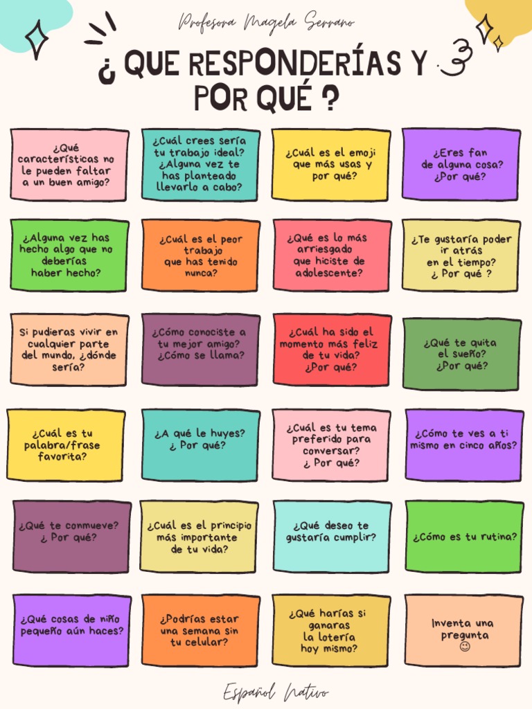 ¿ Que Responderías Y Por Qué Pdf