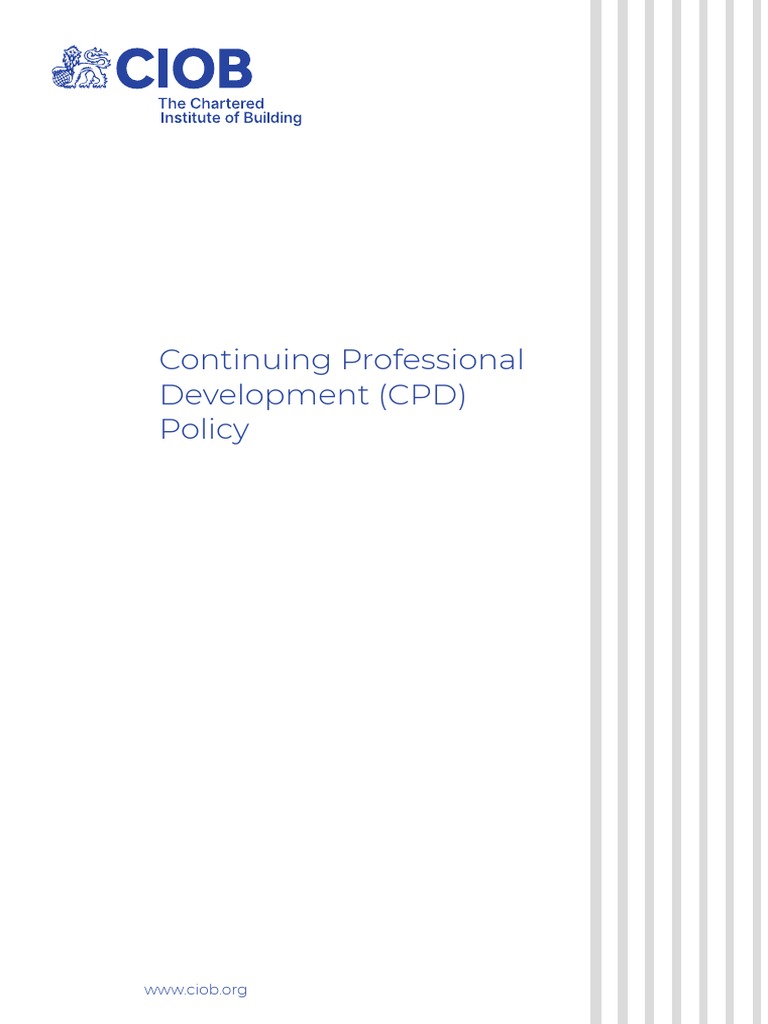 CPD Policy | PDF | Professional Development | Mentorship