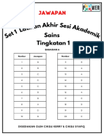 Latihan Set 1 Sains Tingkatan 1 UASA (Jawapan)