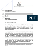 Programa Metodología de La Investigación