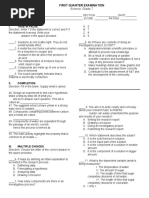 1st Periodic Test - Science 7