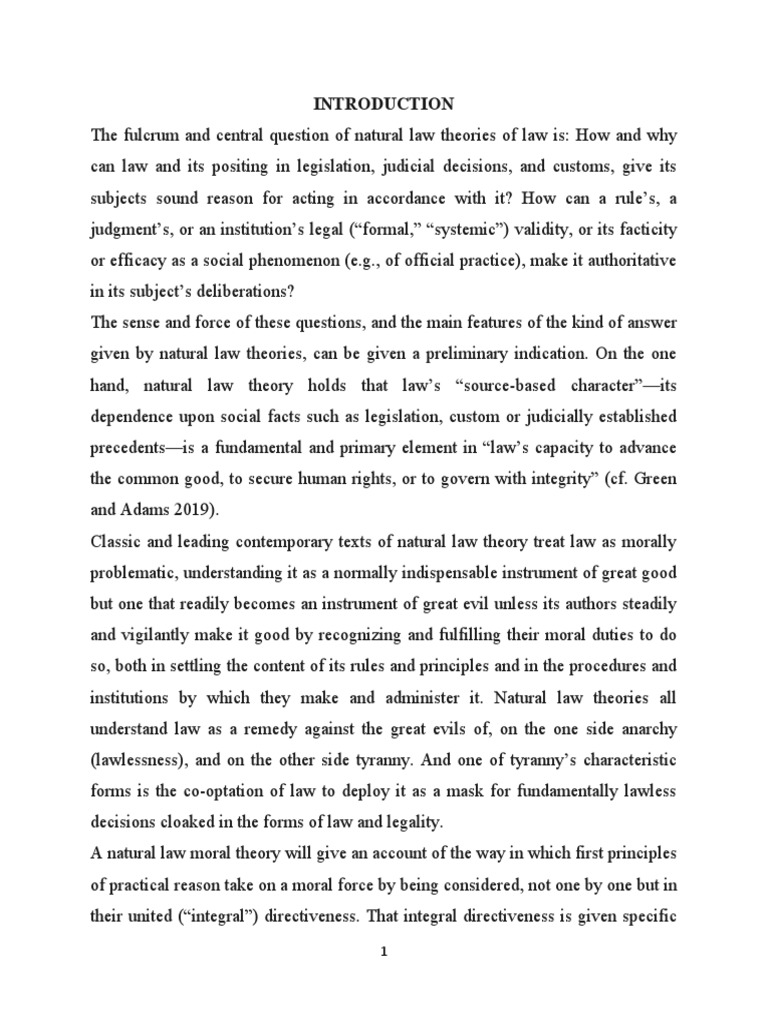 Natural Law Theory Pdf Natural Law Morality