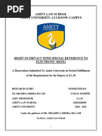 Right to Privacy With Special Reference to Electronic Media - Copy-converted (2)