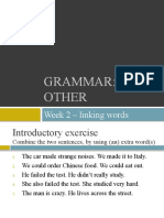 Les 2 Grammar Other 2 Linking Words Units 92, 93, 113, 117