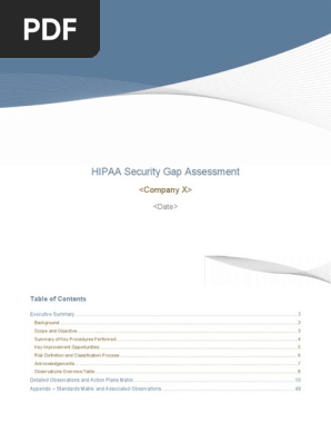 HIPAA Security Gap Assessment Audit Report