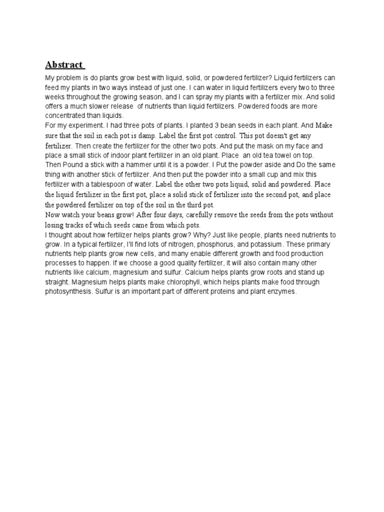 Simral Shahbaz - Abstract | PDF | Fertilizer | Plants