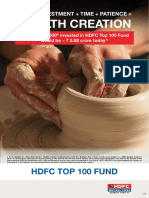 Sound Investment+Time+Patience Wealth Creation - HDFC Top 100 Fund Leaflet (As On 31st Oct 2022)