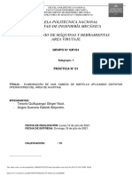 Elaboración de una cabeza de martillo con limado, taladrado y rectificado