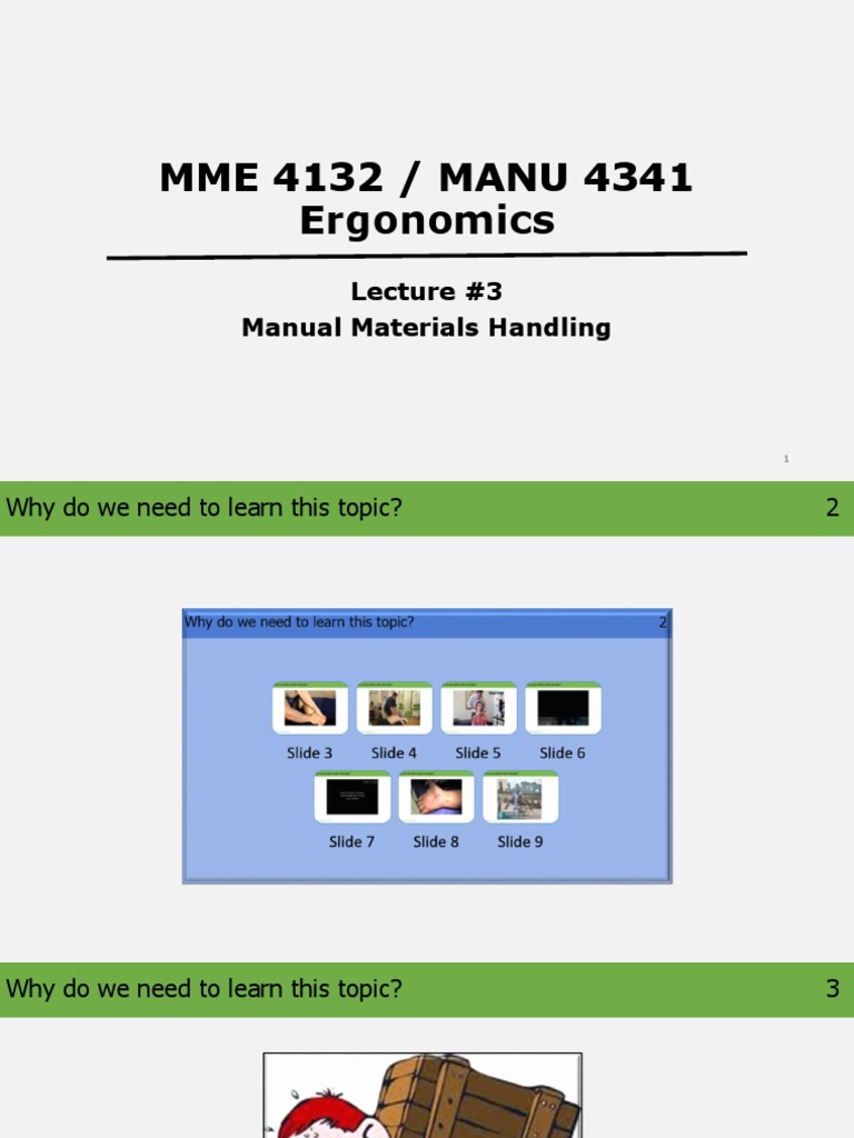 Lect 3 Manual Material Handling PDF
