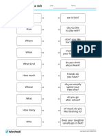 Present Simple Upitne Reči Match Up