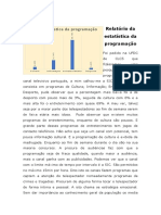 Relatório Da Estatística Da Programação