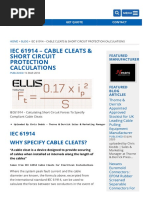 IEC 61914 - Cable Cleats & Short Circuit Protection Calculation IEC61914