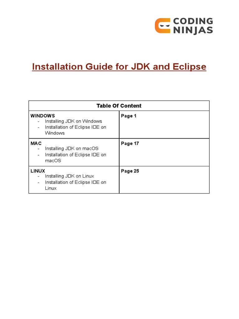 Installation Guide - JAVA-27 | PDF | Installation (Computer Programs ...