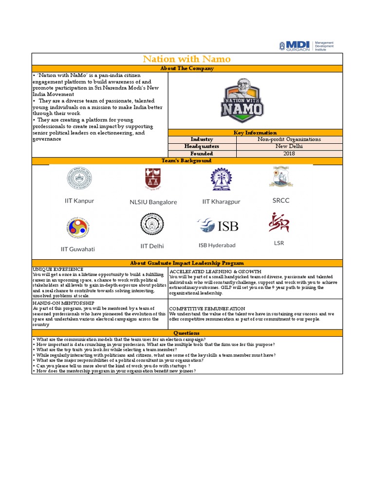 Cheatsheet - Nation With NaMo | PDF | Mentorship | Cognition