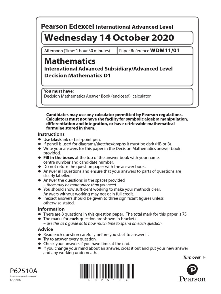 Oct 20 ial qp pdf ring mathematics linear programming