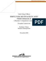 Employee Motivation and Performance: Ultimate Companion Limited Douala-Cameroon