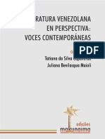 Literatura Venezolana en Perspectiva Voces Contemporaneas