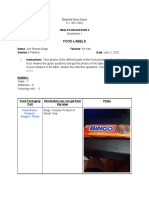 Worksheet 1 - Food Labels
