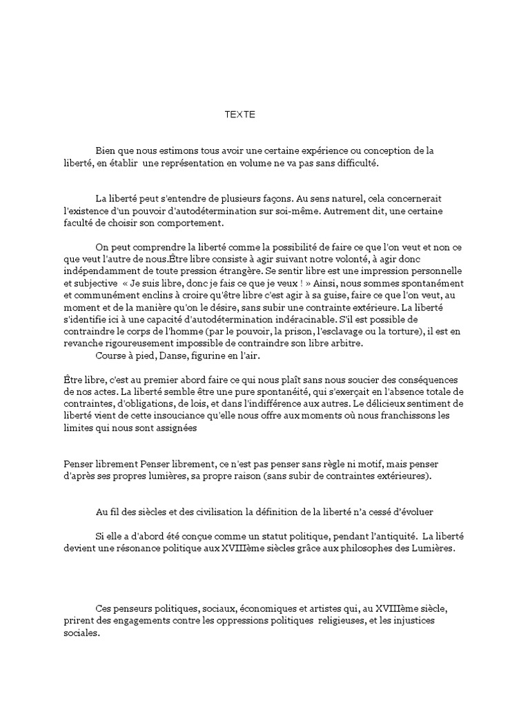Définition et Symboles de la Liberté | PDF | Liberté d'expression | Liberté