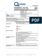 Cipermetrina 40% PH hoja de datos de seguridad