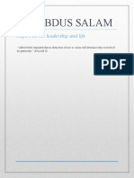 Dr. Abdus Salam Leadership
