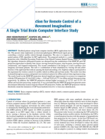 A Combined Projection For Remote Control of A Vehicle Based On Movement Imagination A Single Trial Brain Computer Interface Study