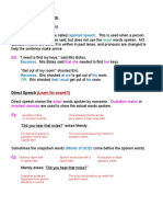 Direct and Indirect Speech