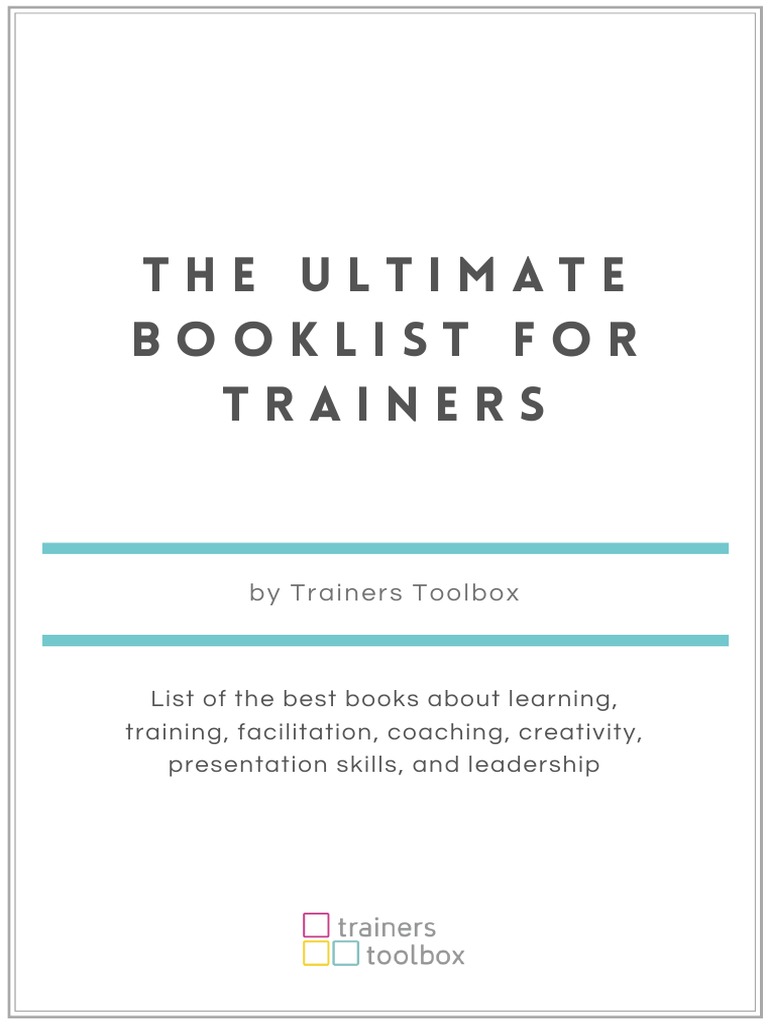 The Ultimate Booklist For Trainers And Educators Pdf Cognition