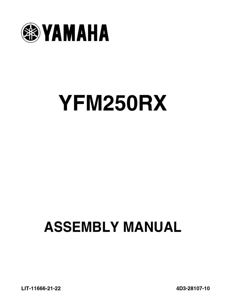 YFM 250R Manual de Ensamble INGLÉS Download Free PDF Throttle
