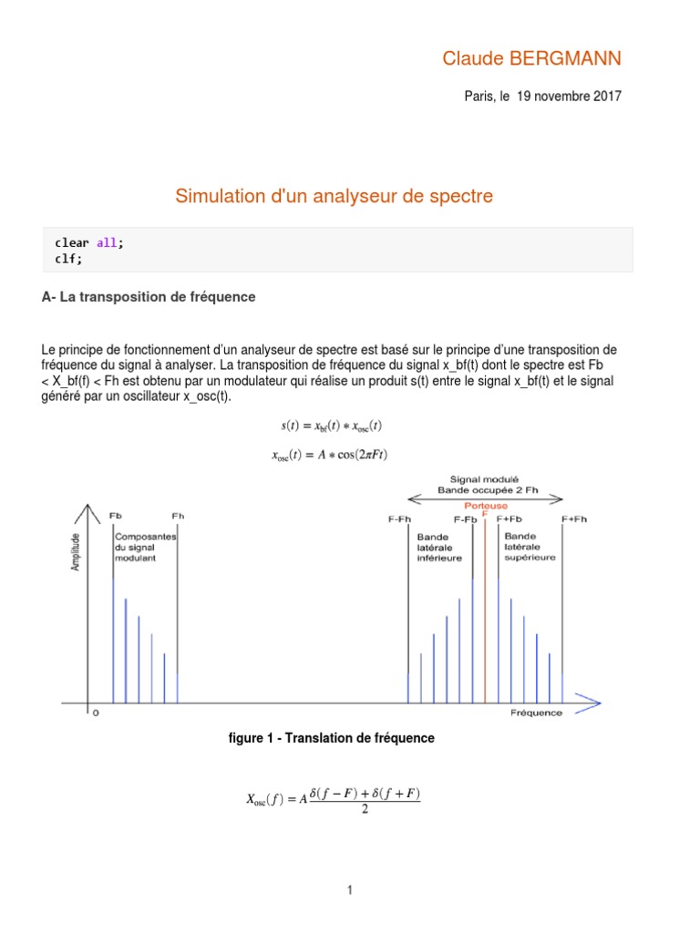 Simulation d'un analyseur de spectre | PDF | Filtre (électronique ...