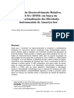 Índice de Desenvolvimento Relativo para municípios de Dourados-MS: uma comparação com IDHM e IFDM