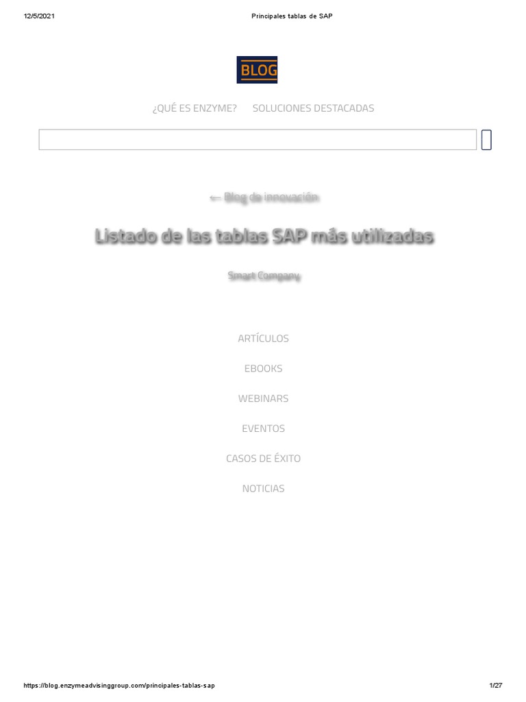 Principales Tablas de SAP PDF