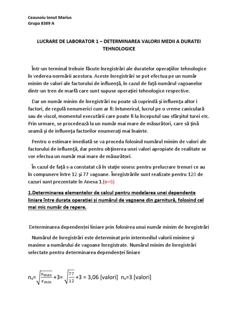 Lucrare de Laborator 1 2 3 Ceausoiu Ionut Marius 8309a | PDF